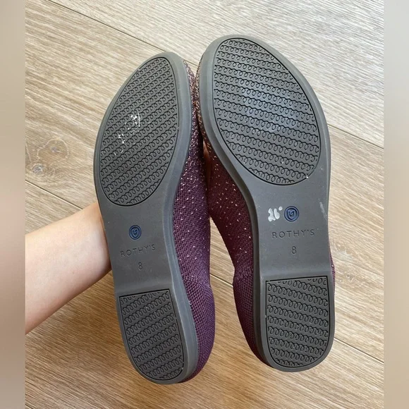 Rothy's Retired Eggplant Metallic Flat - Picture 7 of 8
